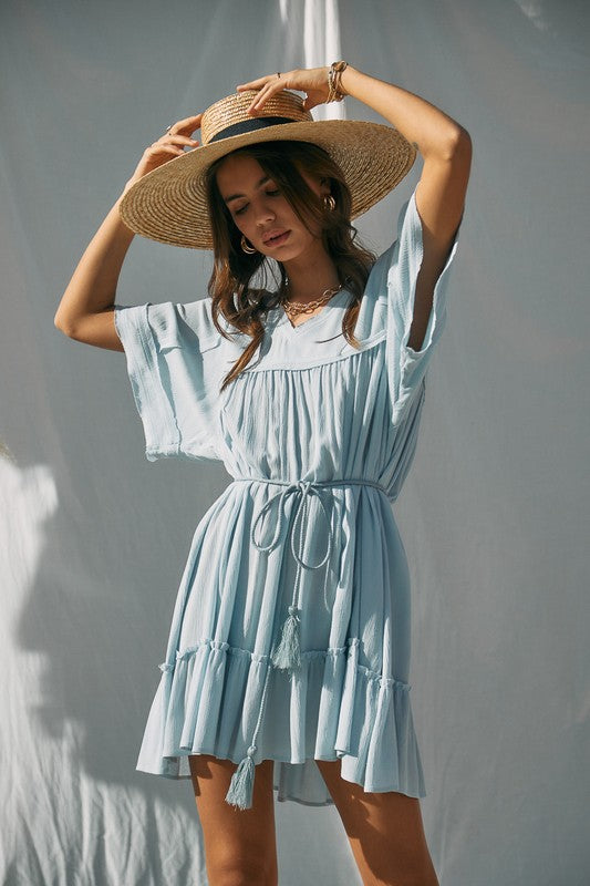 Solid linen dress