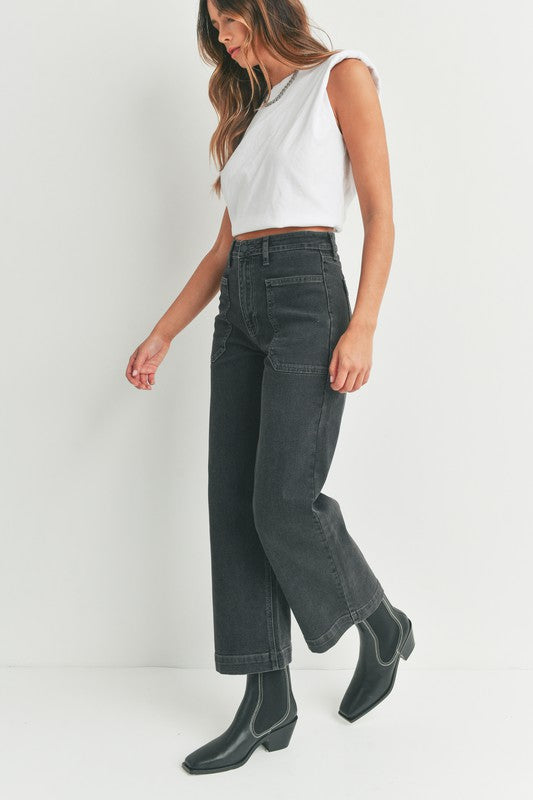 DENIM UTILITY PANTS