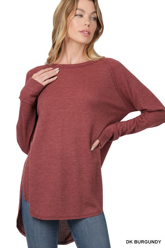 BABY WAFFLE RAGLAN SLEEVE TOP