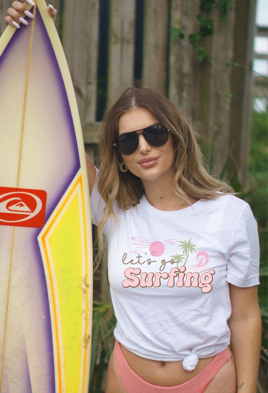 Lets Go Surfing Graphic Tee