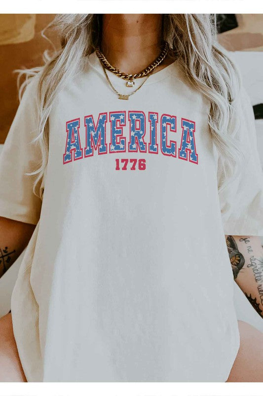 AMERICA USA GRAPHIC PLUS SIZE TEE