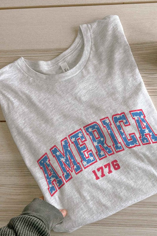 AMERICA USA GRAPHIC PLUS SIZE TEE