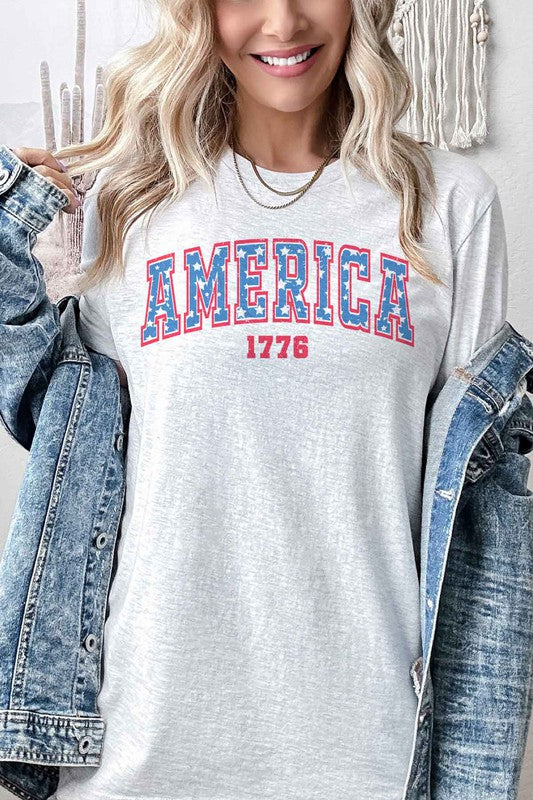 AMERICA USA GRAPHIC PLUS SIZE TEE