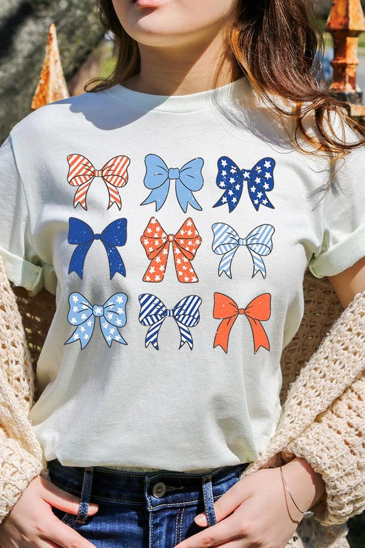 Bows Ribbons Fourth Of July Graphic T Shirts