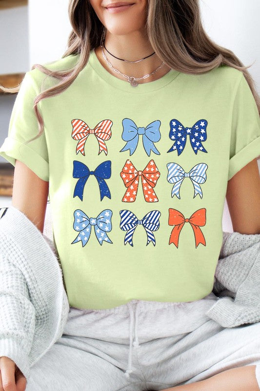 Bows Ribbons Fourth Of July Graphic T Shirts