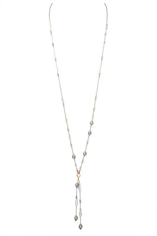 Dainty Mix Beads Station Long Necklace