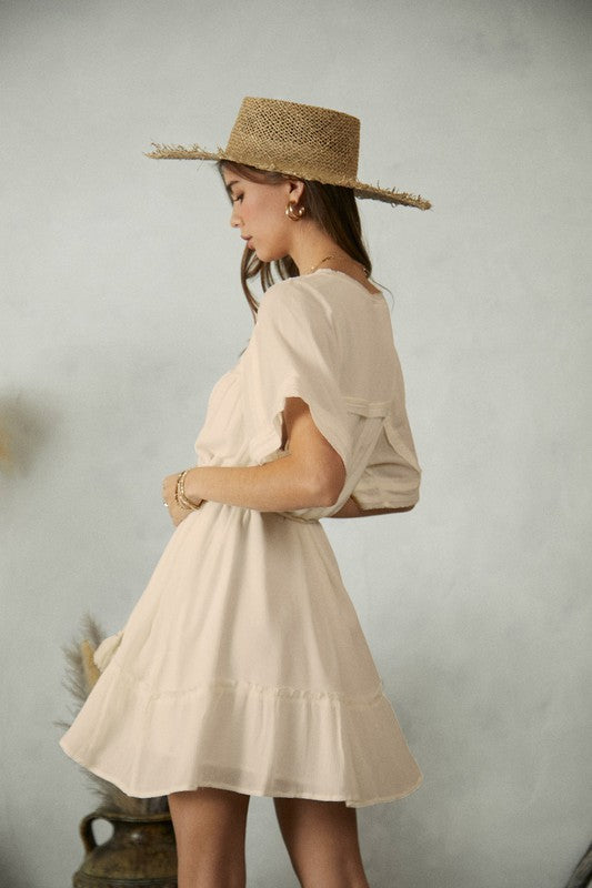 Solid linen dress