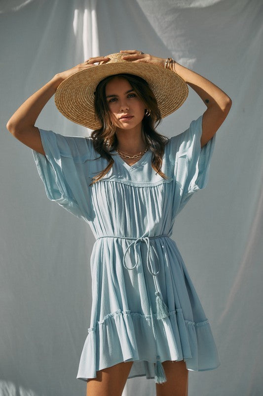 Solid linen dress