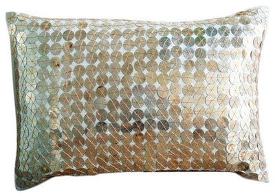 Art Silk Silver Decorative Standard & King Shams Sparkling Antique Silver