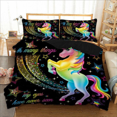 Colorful Unicorn Quilt Cover Set  