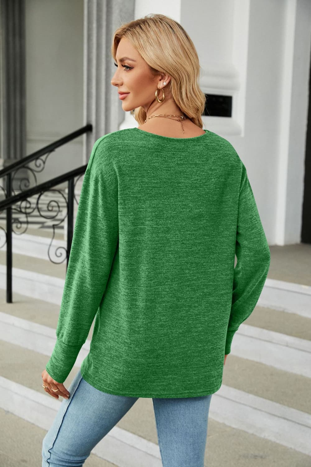 V-Neck Long Sleeve T-Shirt