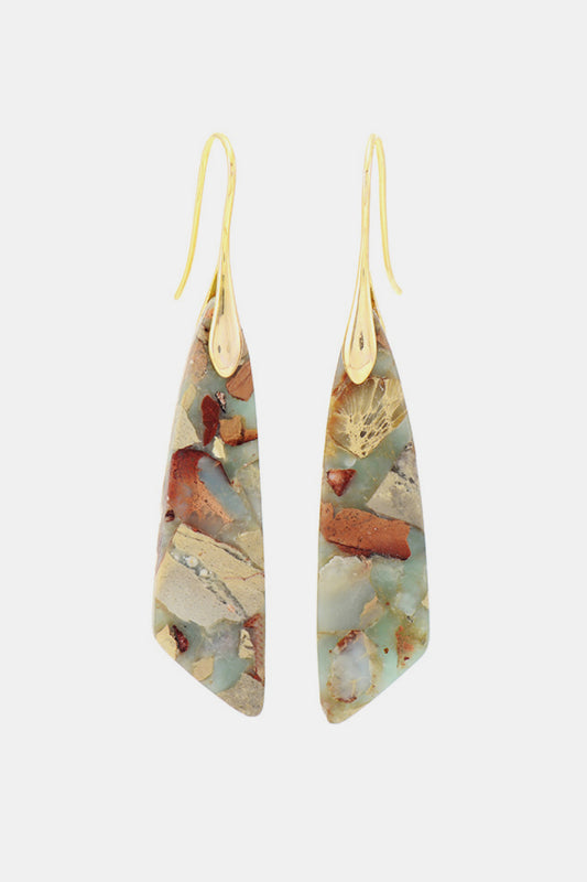 Handmade Natural Stone Dangle Earrings